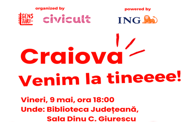 Caravana 'Gen, Știri' Ospătează Tineretul cu Educație Civică la Craiova - 9 Mai
