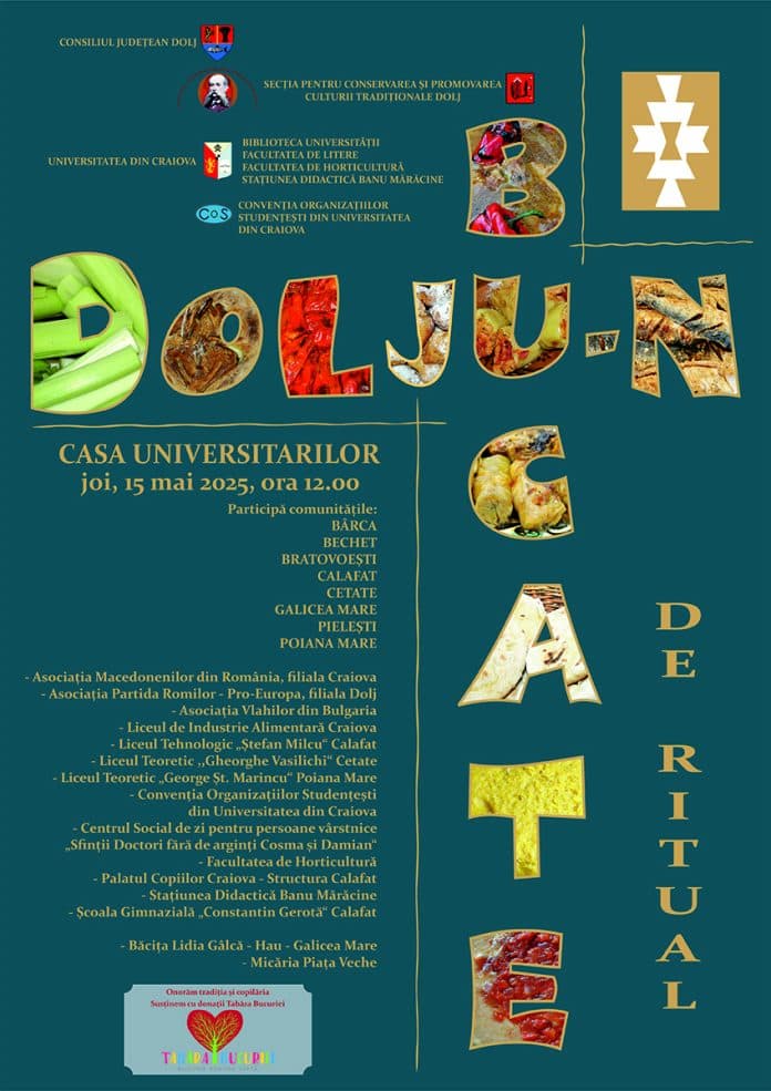  Dolju-n bucate de ritual la Casa Universitarilor, 15 Mai 2025, ora 12:00