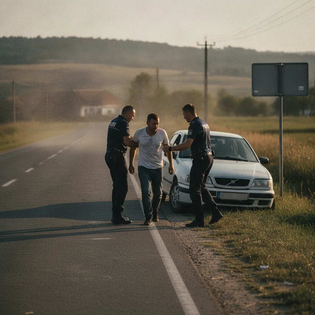 Bărbat de 36 de ani, prins băut la volan pe DN 56C, în Mehedinți