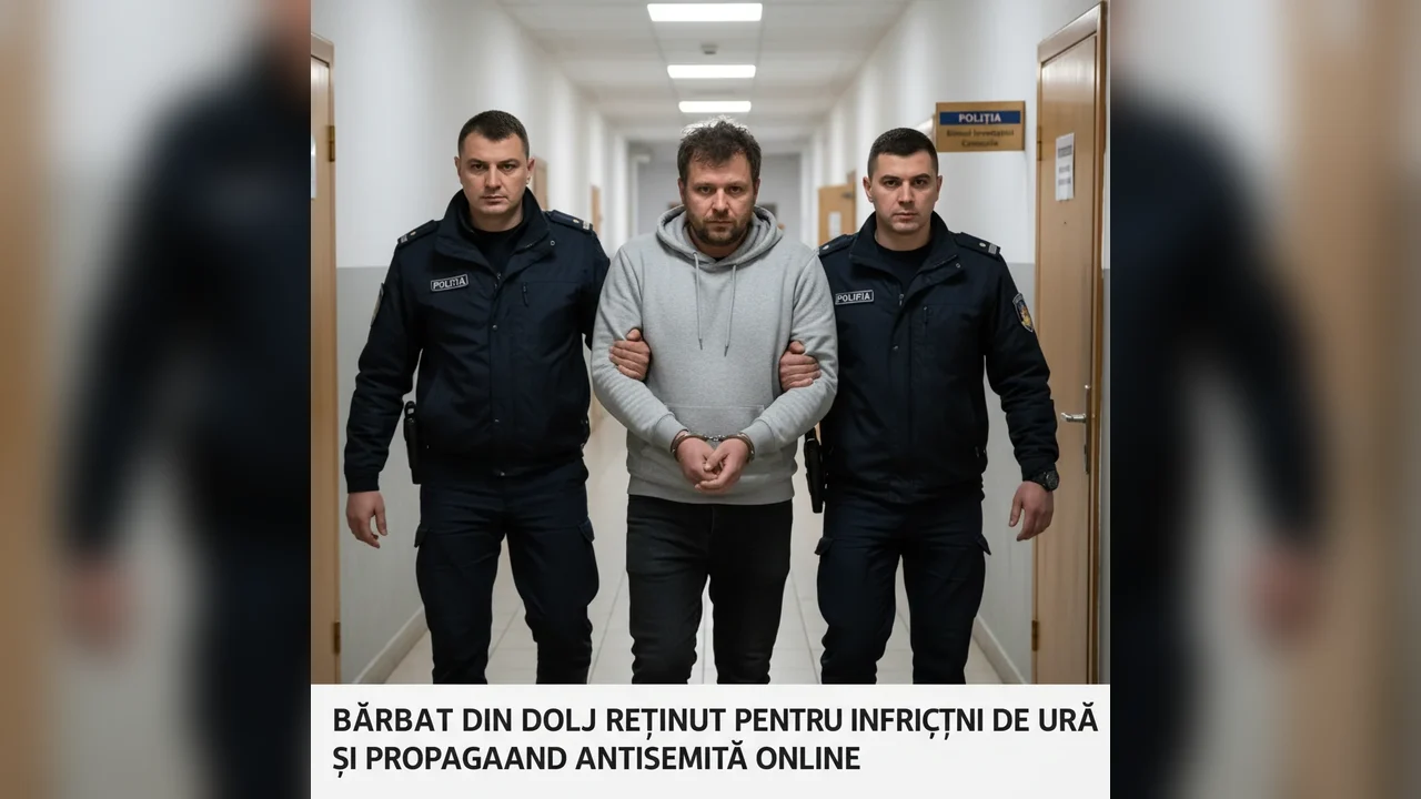 Bărbat de 53 de ani din Dolj, reținut la Craiova pentru propagandă antisemită și infracțiuni de ură online