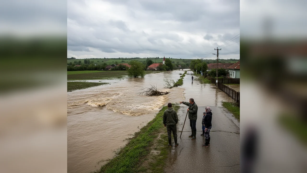 Cod portocaliu de inundații pe râuri din Dolj: avertizare hidrologică pentru zona Craiova