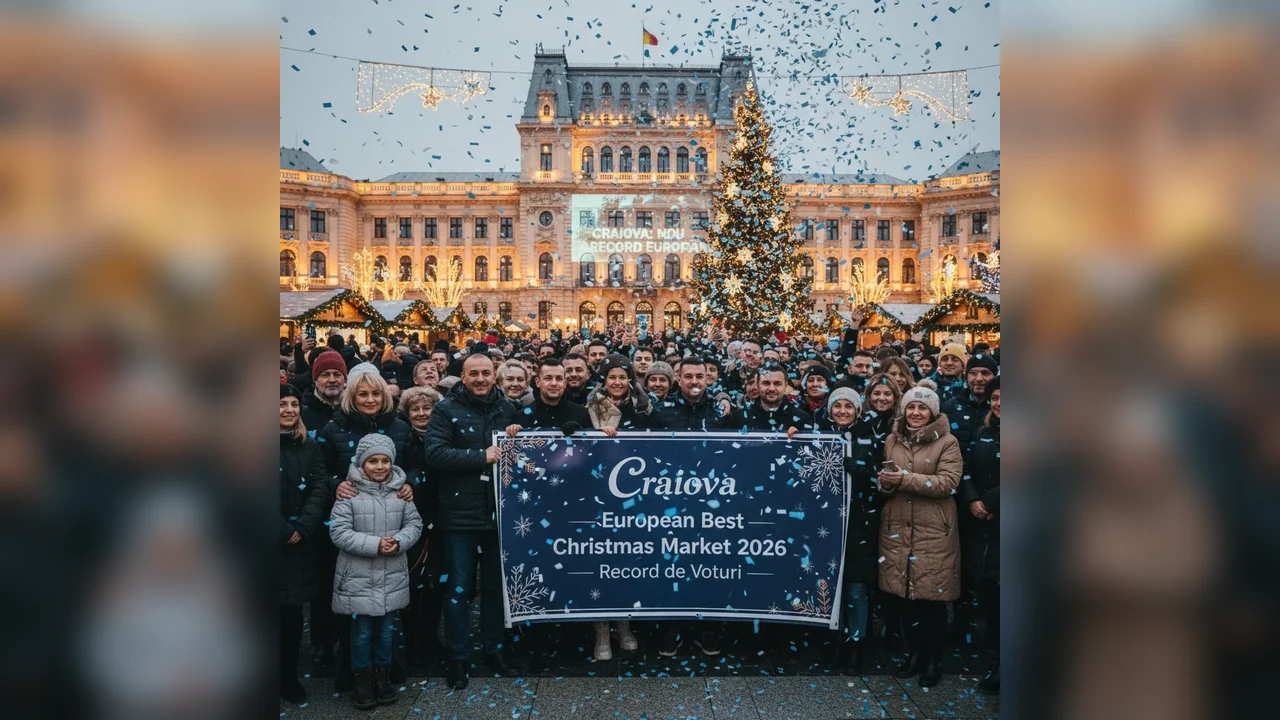 Craiova doboară recordul european și câștigă European Best Christmas Market 2026 cu cele mai multe voturi din istorie