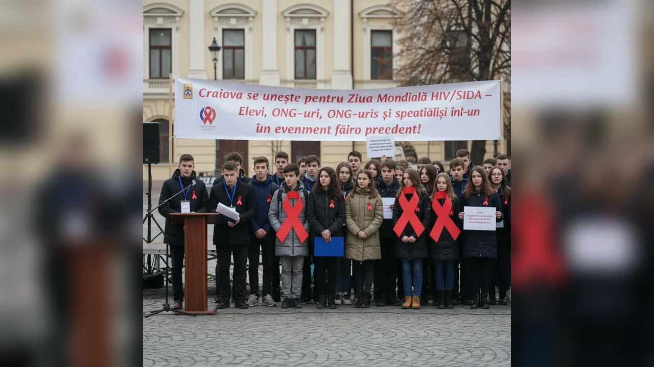 Craiova sărbătorește Ziua Mondială HIV/SIDA – Elevi, ONG-uri și experți împreună într-un eveniment special