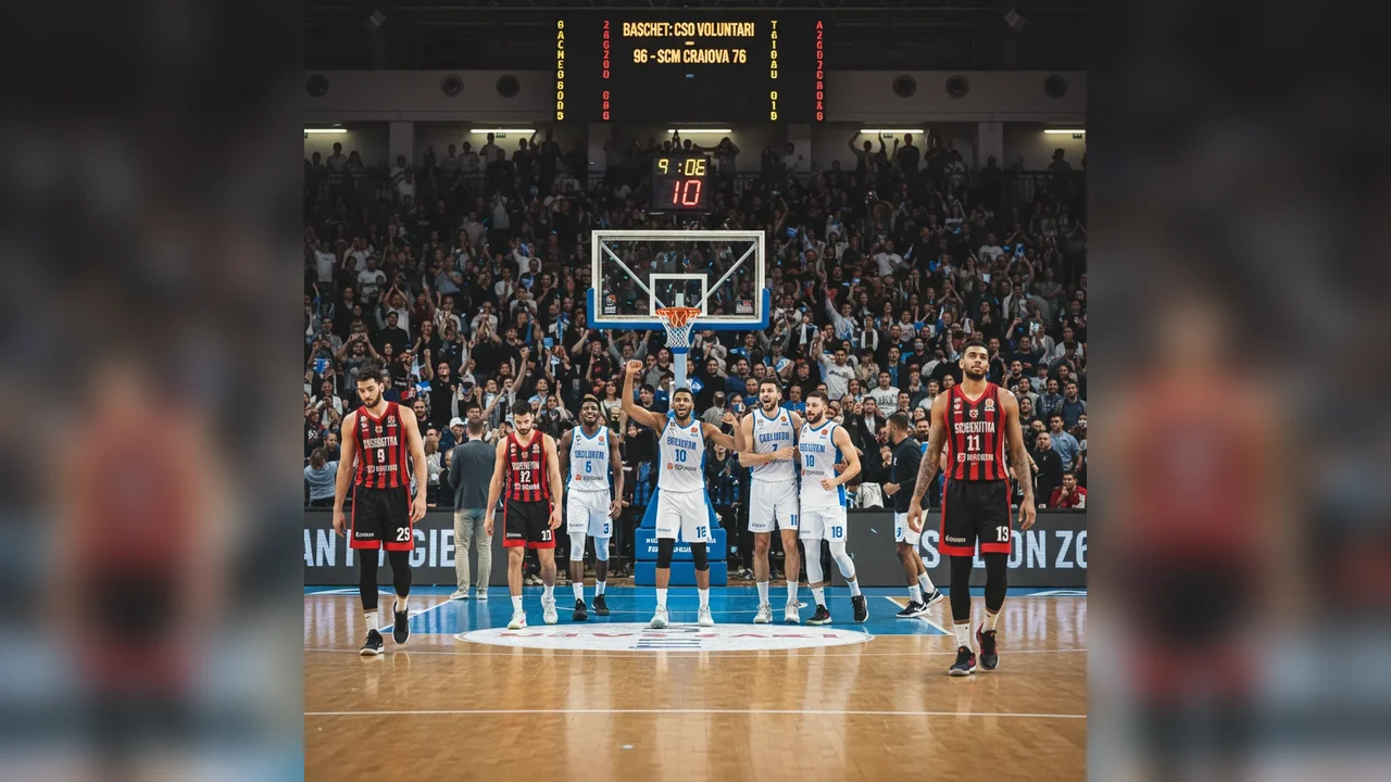 CSO Voluntari învinge clar SCM Universitatea Craiova cu scorul de 96-76, dominând meciul complet