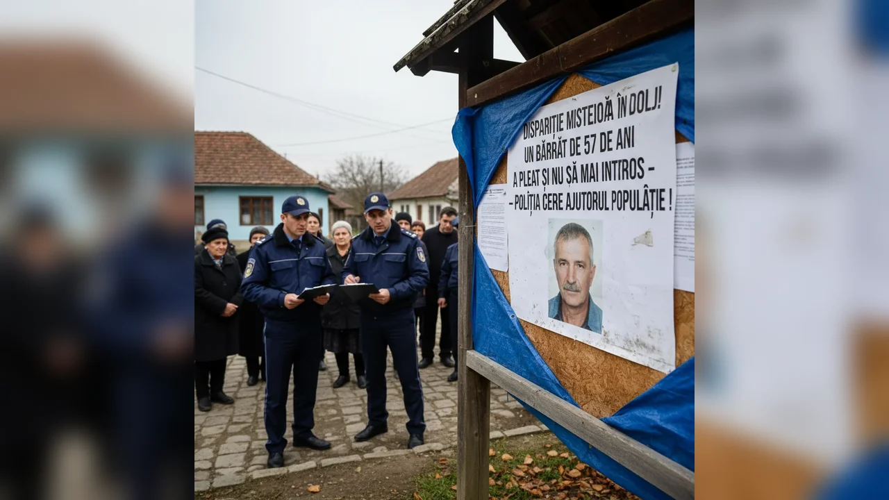 Dispărut în Dolj! Bărbat de 57 de ani dat dispărut – Poliția solicită sprijinul comunității