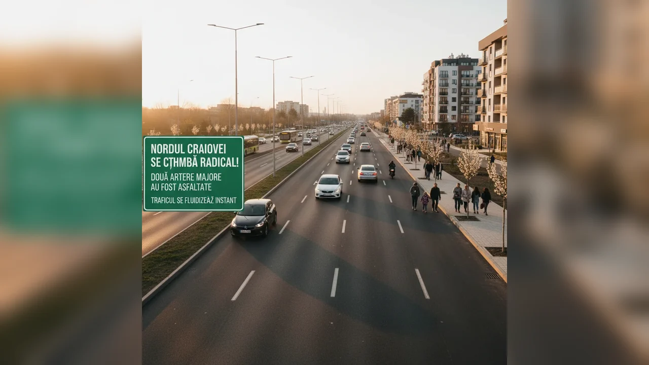 Două artere principale asfaltate și trafic mult mai fluid