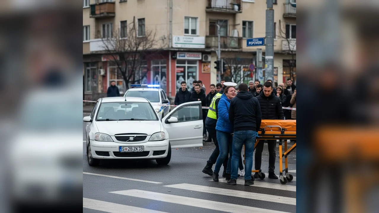 Femeie rănită pe trecerea de pietoni din Craiova, accident pe strada Popoveni