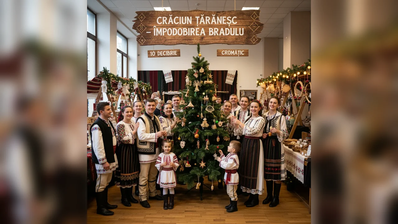 Festivalul Crăciun Țărănesc – Împodobirea Bradului se desfășoară la Galeriile Cromatic din Craiova pe 10 decembrie