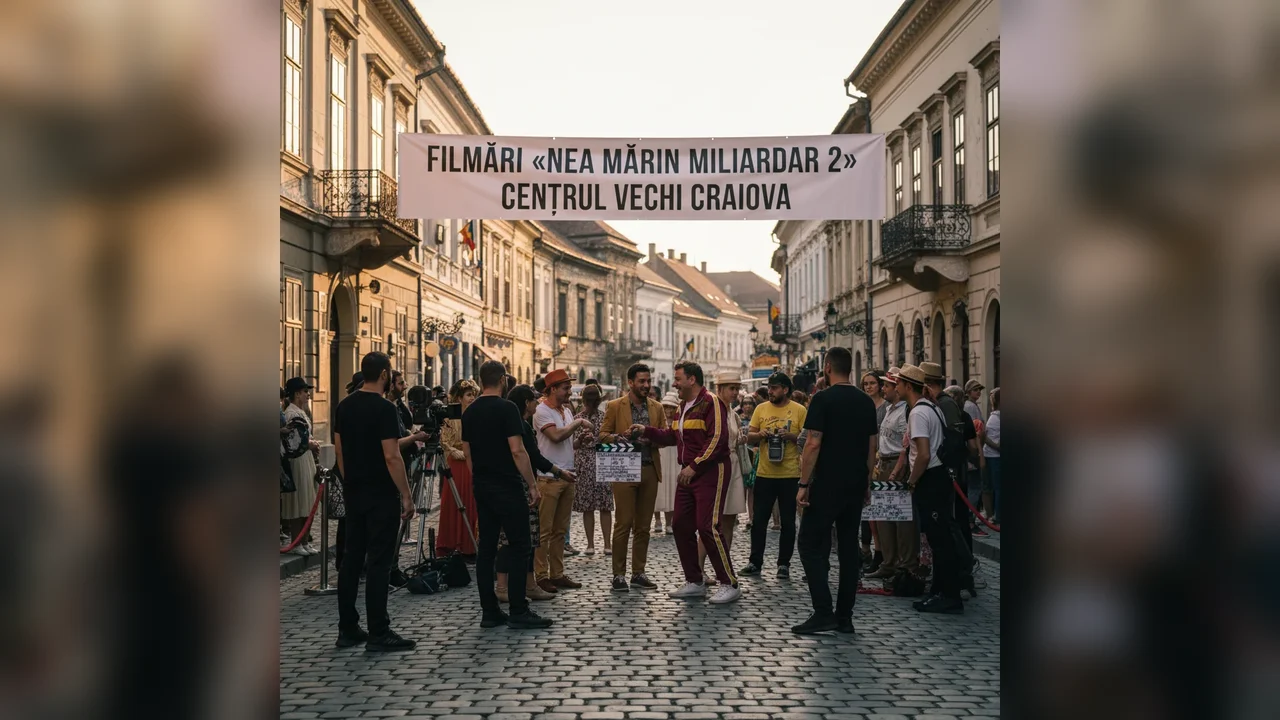 Filmările pentru „Nea Mărin Miliardar 2” animă centrul vechi al municipiului Craiova