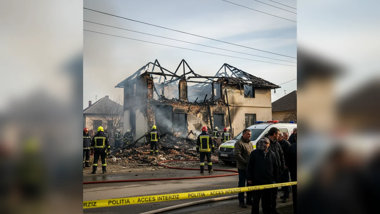 Incendiu mortal la o casă din Craiova, Balta Fetii: o persoană găsită decedată