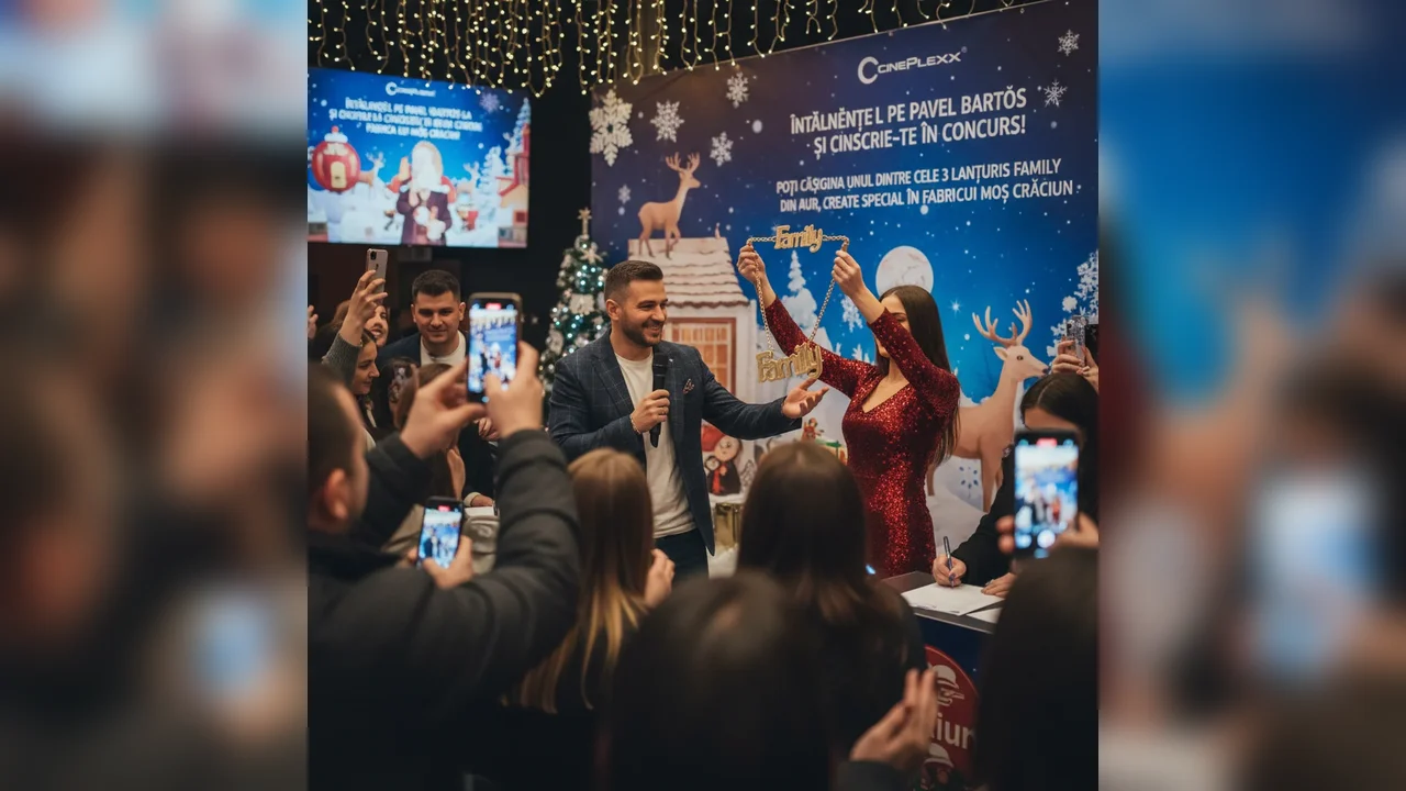 Întâlnește-l pe Pavel Bartoș la Cineplexx și câștigă unul dintre cele 3 lanțuri Family din aur, create în fabrica lui Moș Crăciun!