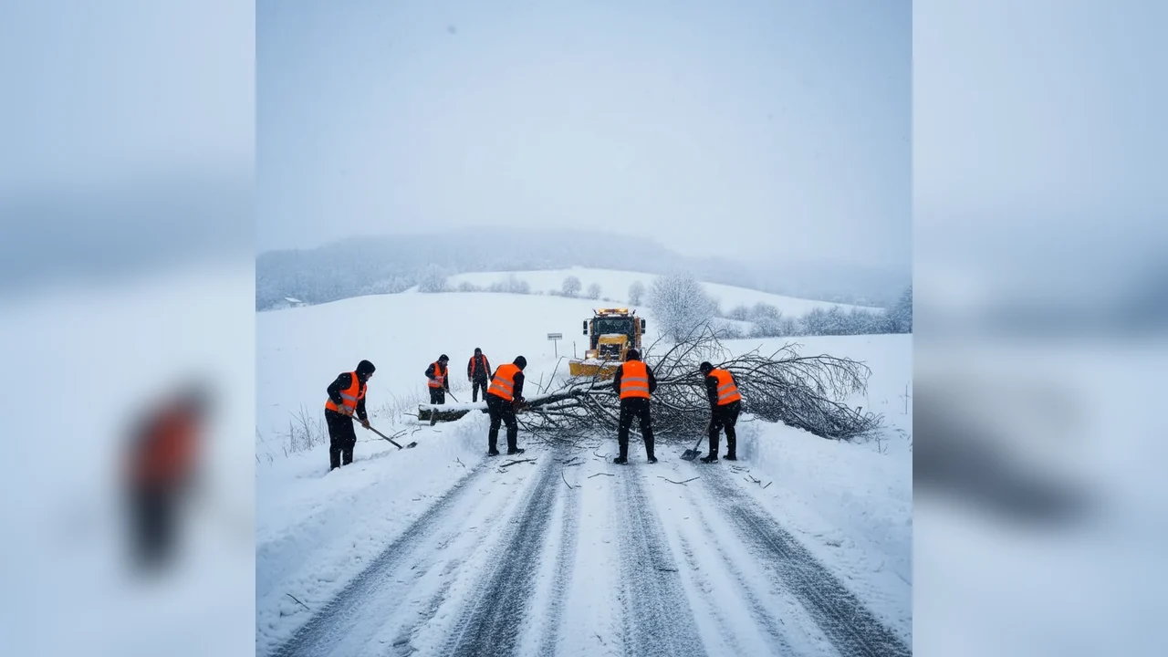 Intervenții pe drumurile din Craiova și Oltenia din cauza vremii de iarnă