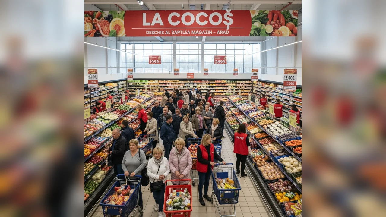 La Cocoș deschide al șaptelea magazin la Arad cu vânzări-record și 15.000 de clienți în prima zi