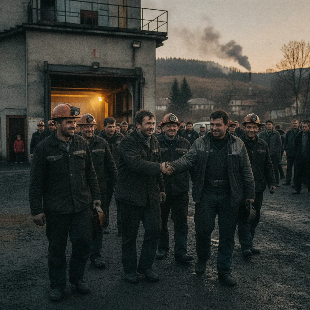 Minerii de la Vulcan au încheiat protestul după negocieri la CEVJ