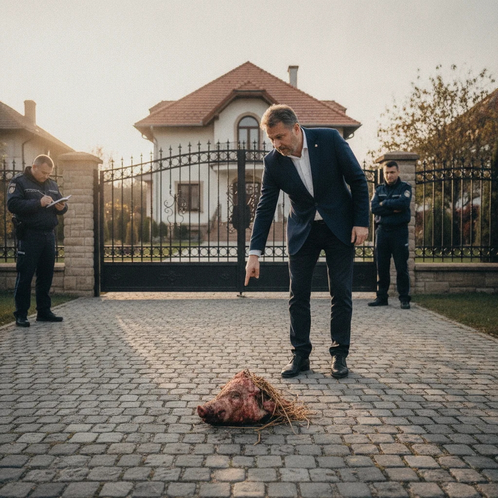 Otopeni: Marius Lulea a găsit un cap de porc la poartă