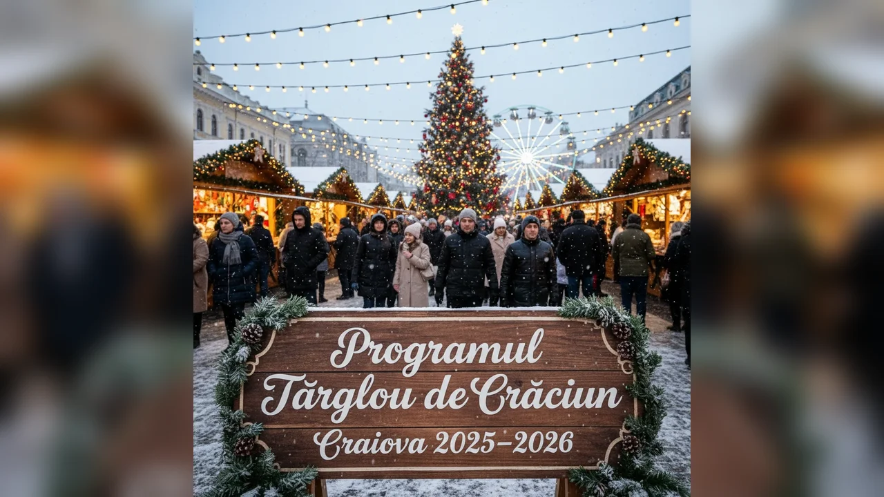 Programul Târgului de Crăciun Craiova 2025–2026: perioadă extinsă pentru ediția „Spărgătorul de nuci”