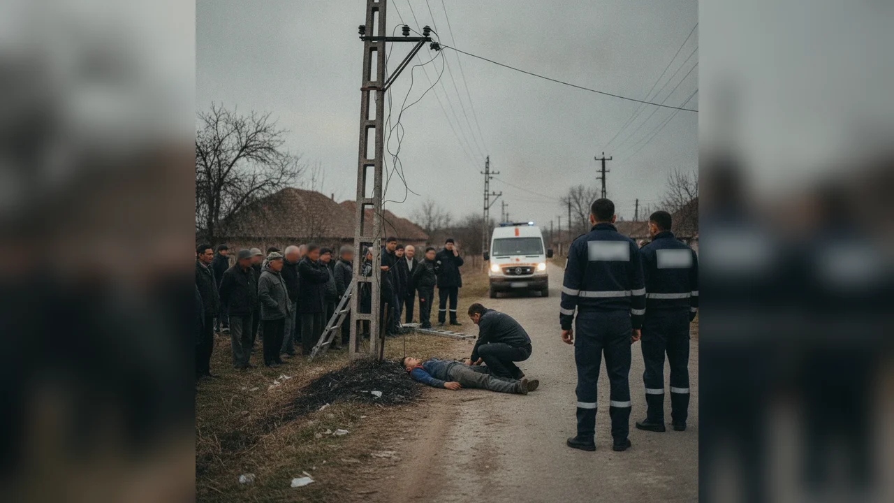 Tânăr decedat după electrocutare și cădere de pe stâlp în Grămești