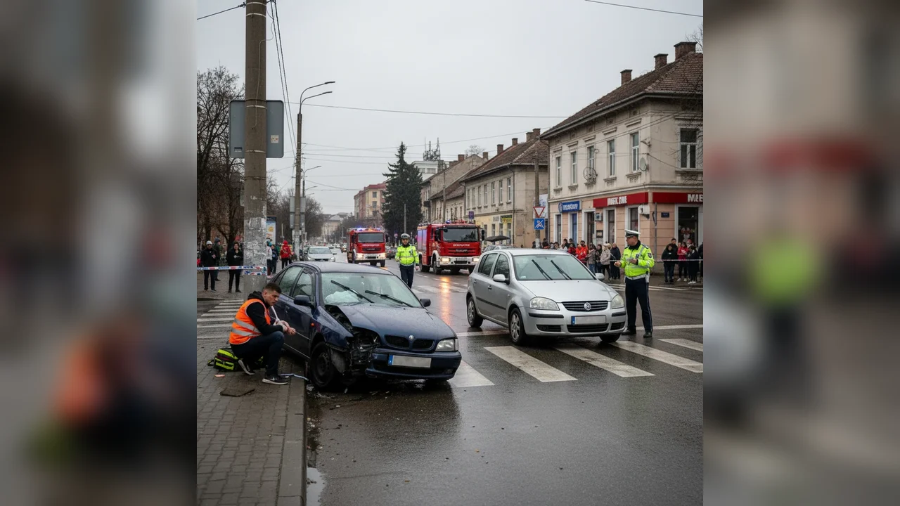 Tânăr rănit într-un accident rutier în Craiova, după neacordare de prioritate