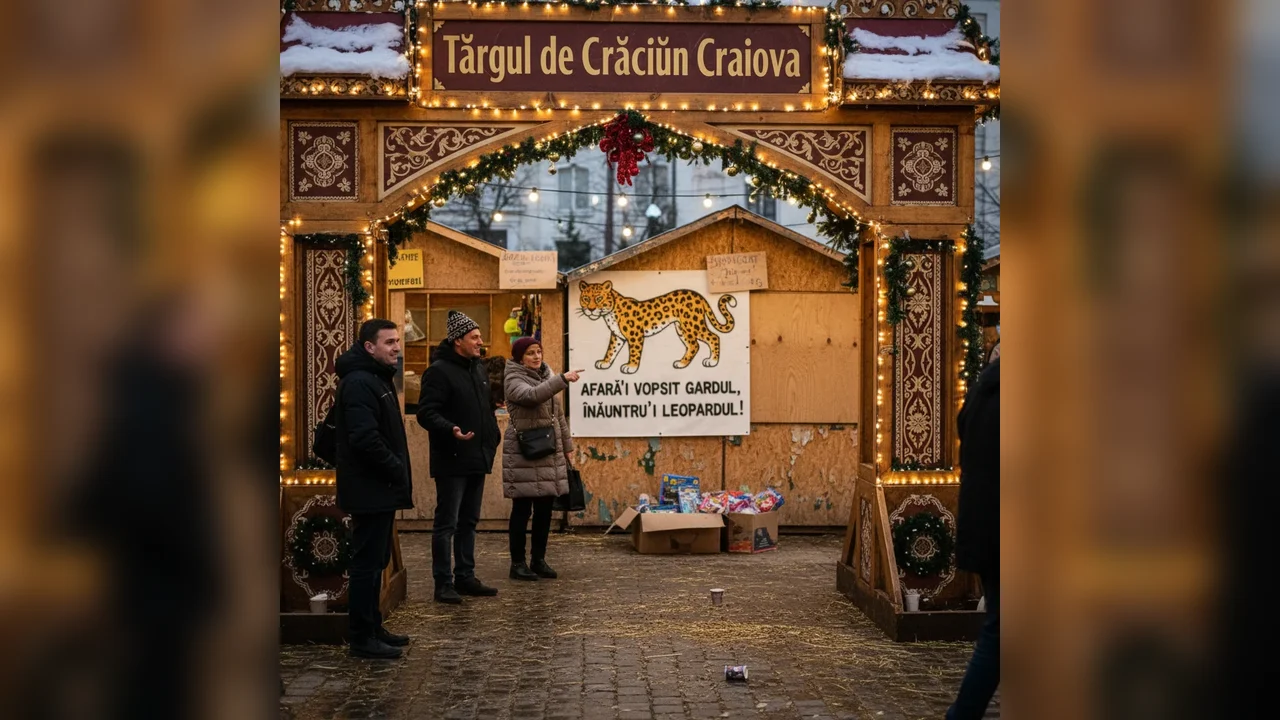 Târgul de Crăciun din Craiova – cele mai impresionante fotografii europene la tema Afară vopsit gardul, înăuntru leopardul