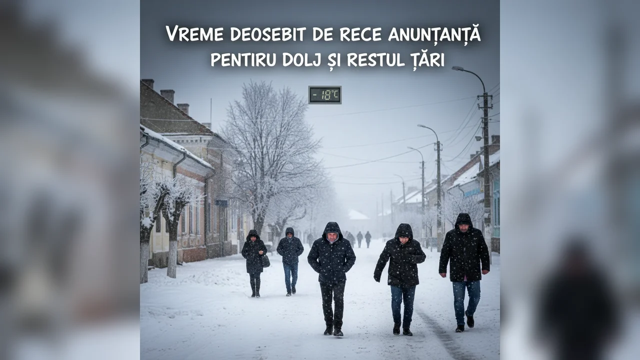 Vreme deosebit de rece anunțată la Craiova și în restul țării până joi
